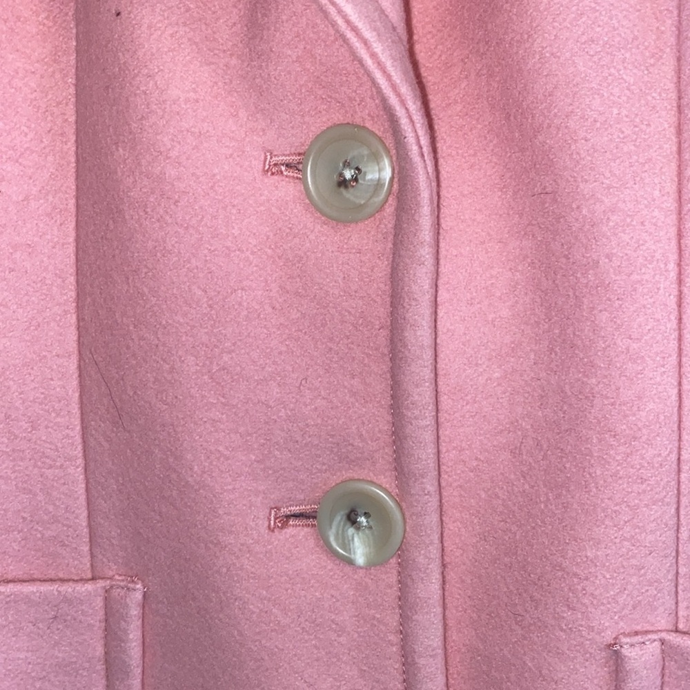 Banana Republic Pink Wool Blend Overcoat sz Small - Picture 4 of 11